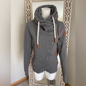 Wanakome Athena Dark Heather Grey Hoodie Size M